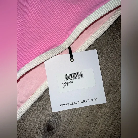 Beach Riot Prism Pink Egret Bikini Small/Medium NWT - Picture 4 of 6